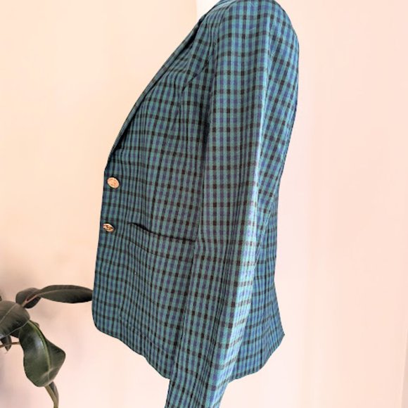 Draper James Checkerboard Blazer Size 2 Preppy Business - Picture 11 of 13